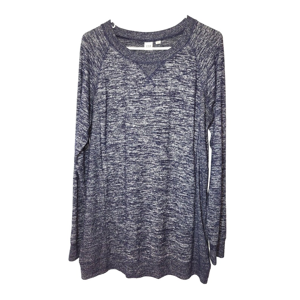 Gap Blue‎ Maternity Nursing Tunic/Dress Zipper Front Raglan Sleeve Size Large